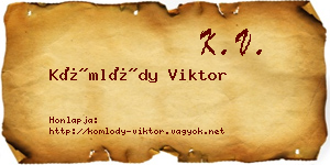 Kömlődy Viktor névjegykártya